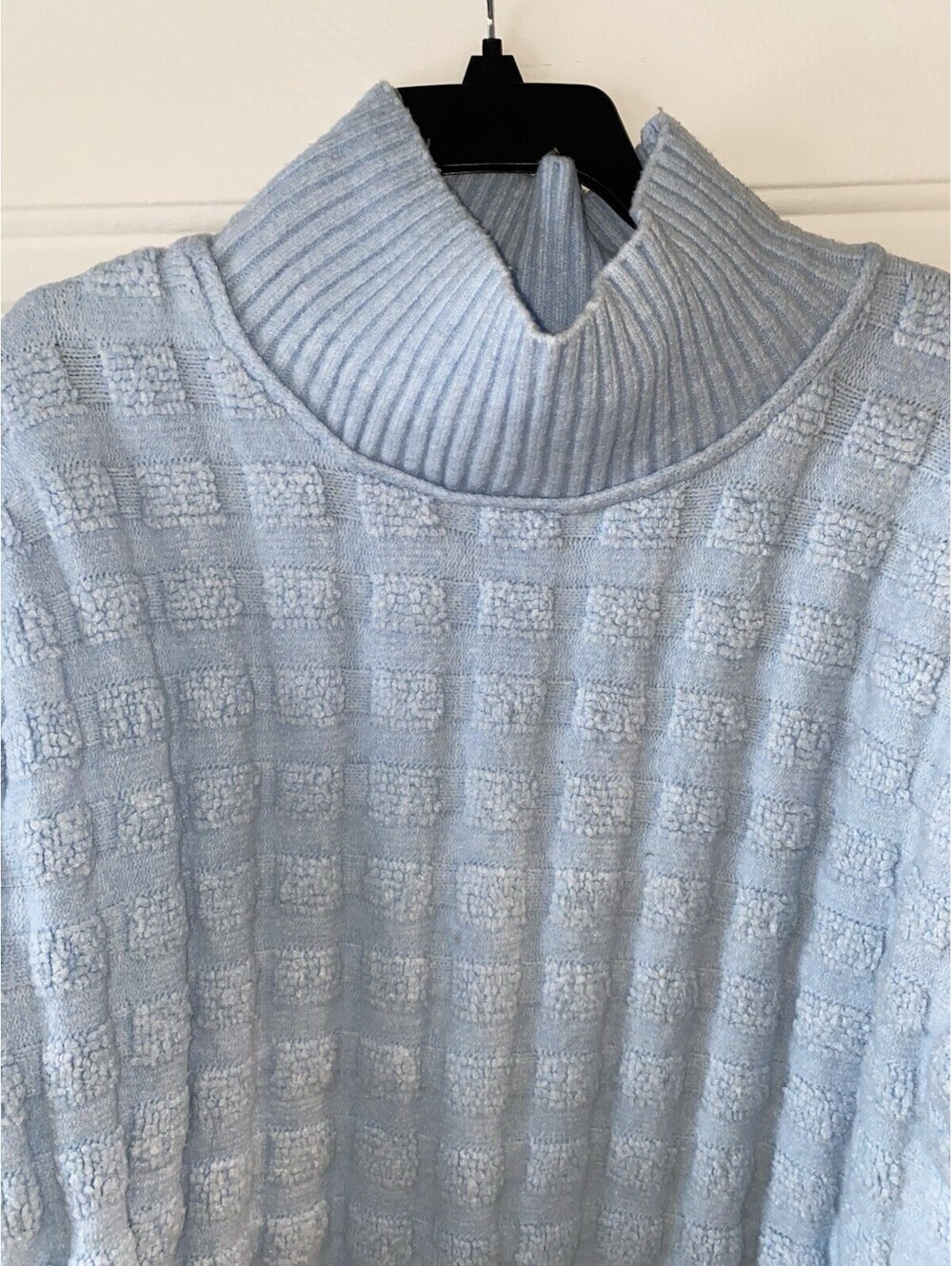 We The Free Care Sweater Women S/P  Free People Soul Searcher Mock Neck Crop Blu - Picture 6 of 9
